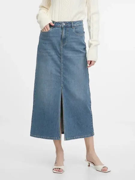 Blue women's denim maxi skirt ORSAY - Women's