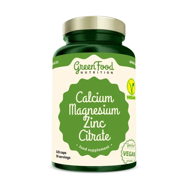 GreenFood Nutrition Calcium Mg Zinc Citrate 120cps