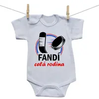 Boodyy Body s krátkym rukávom Fandí celá rodina 80 (9-12 mesiacov)