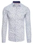 Pánska vzorovaná košeľa Farba Biely DSTREET