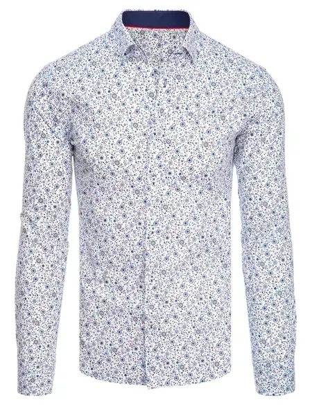 Pánska vzorovaná košeľa Farba Biely DSTREET