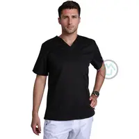 Pánska/ unisex blúza V výstrih - čierna XS