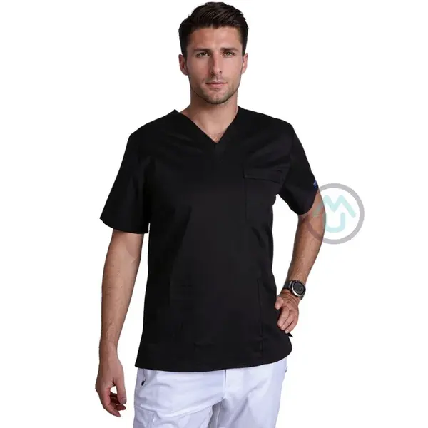 Pánska/ unisex blúza V výstrih - čierna XS