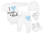 Baby Nellys Súpravička do pôrodnice I love mom & dad, kluk, veľ. 62