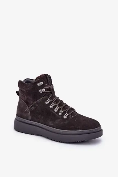 BIG STAR SHOES Semišové pánské zateplené kotníkové boty Big Star