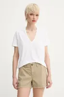 Tričko s příměsí lnu ZADIG&VOLTAIRE béžová barva, JWTS02726