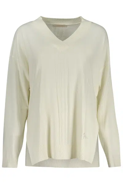 GUESS JEANS WOMEN'S WHITE SWEATER