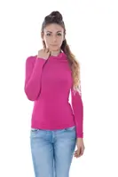 Dámský růžový rolákový svetr