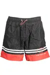 KARL LAGERFELD BEACHWEAR SWIMSUIT BLACK MEN'S BOTTOM