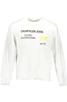 Bílá mikina Calvin Klein bez zipu