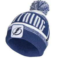 FANATICS TAMPA BAY LIGHTNING THRIVE CUFFED POM BEANIE Čepice, modrá, velikost