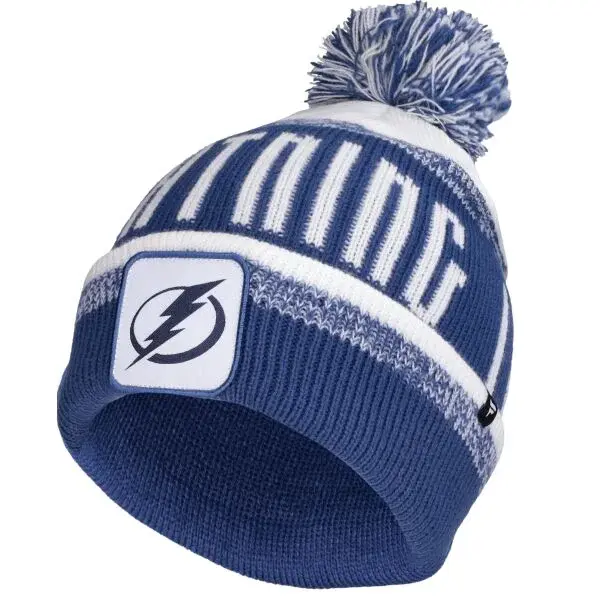 FANATICS TAMPA BAY LIGHTNING THRIVE CUFFED POM BEANIE Čepice, modrá, velikost