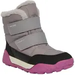 Geox J TREKKYUP B AB Dievčenská zimná obuv, sivá, veľkosť