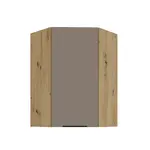 Horní rohová skříňka Aria 60x60 GN-90 1F (45°) Barva korpusu: Dub artisan, Barva dvířek: TA - Sandgrau AFM