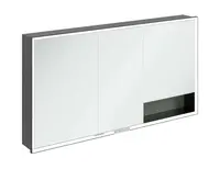 Villeroy & Boch My View+ - Zrkadlová skrinka s LED osvetlením 140x75x17 cm, 3 dvierka, Soft Green/matná čierna B48214AF