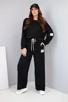 Kesi Włoski Dámsky komplet maslo mikina + nohavice čierny