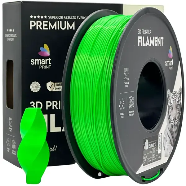 Smart Print FG-S59-E1, 3D filament, PLA+, 1,75mm, 1000g, Zelený (Green)