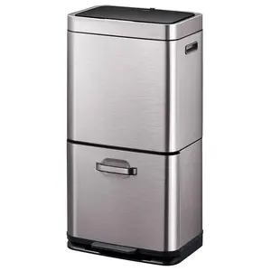 Odpadkový koš Eko Himalaya 35+25l inox šedá 933960