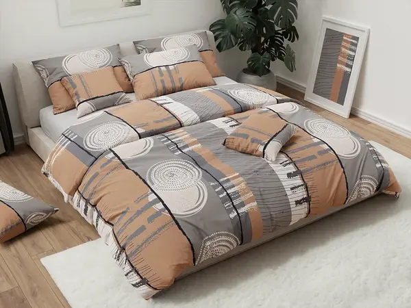 Bavlněné povlečení PINIA šedé Rozměr povlečení: 70 x 90 cm | 140 x 220 cm