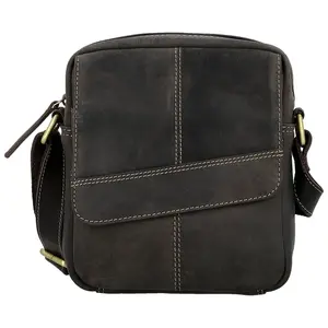 Pánská kožená crossbody taška hnědá - Sendi Design Dean