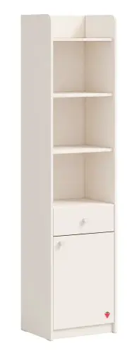 Knižnica so zásuvkou a skrinkou vendella-béžová