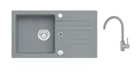 Alveus - Set dřezu Cortina 140 a baterie Kati, concrete SETA25981
