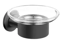 Novaservis Ferro Smile - Mydlovnička s držiakom, sklo/gun metal ASM02GM