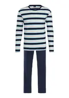 H.I.S Dlhé pyžamo  modrá / sivá