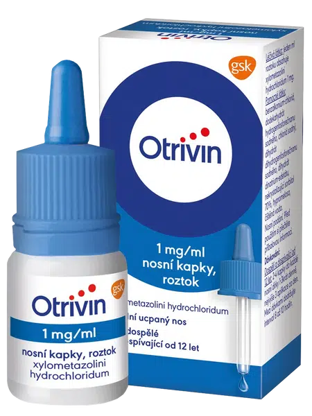 OTRIVIN 1mg/ml nosní kapky při léčbě ucpaného nosu 10 ml