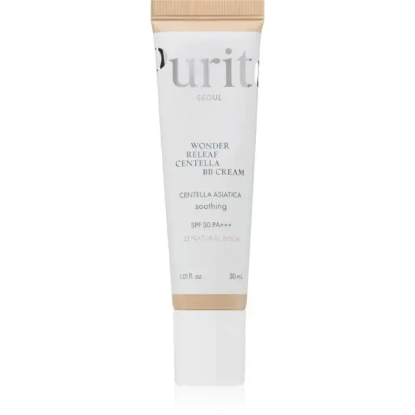 Purito Wonder Releaf Centella BB Cream rozjasňující BB krém se zklidňujícím účinkem odstín 23 Natural Beige 30 ml