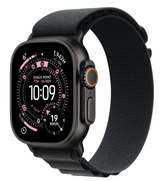 APPLE Watch Ultra 3 GPS + Cellular 49mm čierny titán - čierny alpský ťah - L