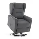 Masážní polohovací křeslo s vyklápěním COMFORT+, antracitová látka