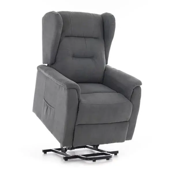 Masážní polohovací křeslo s vyklápěním COMFORT+, antracitová látka