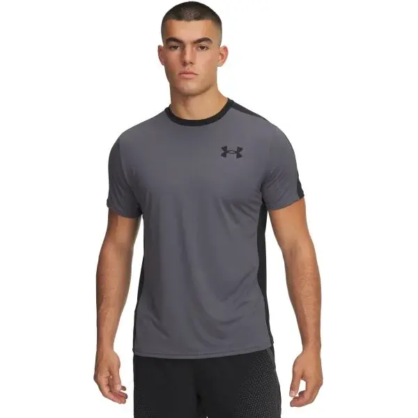 Under Armour HEATGEAR WORDMARK Pánske športové tričko, tmavo sivá, veľkosť