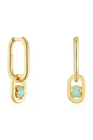 Pozlátené strieborné náušnice Tous