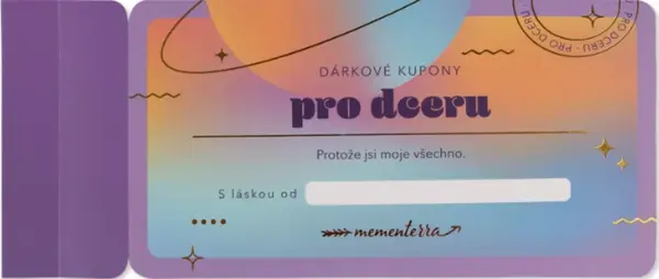 Dárkové kupony pro dceru