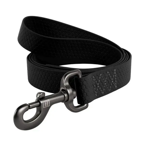 Vode odolné vodítko WAU DOG čierne, šírka: 25mm; dĺžka: 122 cm