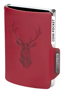Kožená mini peněženka Mondraghi Silhouette Modern Deer Red