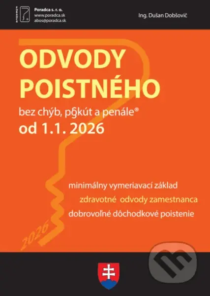 Odvody poistného od 1. 1. 2026 (Prehľad odvodov poistného, Konsolidačný balíček) - kniha z kategorie Daně
