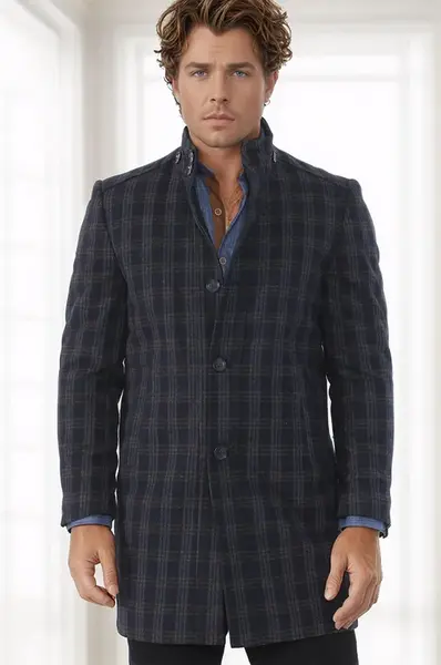 Pánský kabát Dewberry vzorovaný