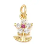 Brass Micro Pave Cubic Zirconia Pendants