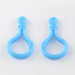 Opaque Solid Color Bulb Shaped Plastic Push Gate Snap Keychain Clasp Findings
