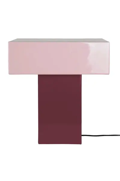 Stolní lampa Leitmotiv Grato Recto 35 x 15 cm růžová barva