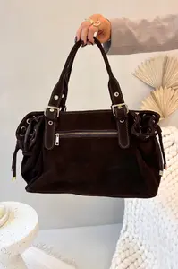 Kožená semišová kabelka Boto Chocolate Ovelia