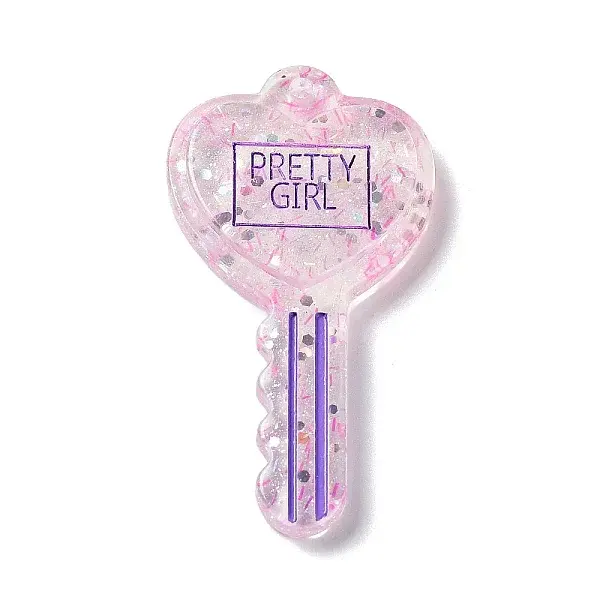 Acylic Pendant with Glitter Powder