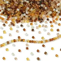500Pcs Cube Glass Beads