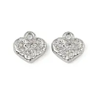 Brass Micro Pave Cubic Zirconia Pendants