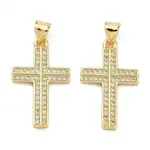 Brass Micro Pave Cubic Zirconia Pendants