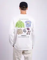 Tričko Gramicci Geared Up L/S Tee WHITE