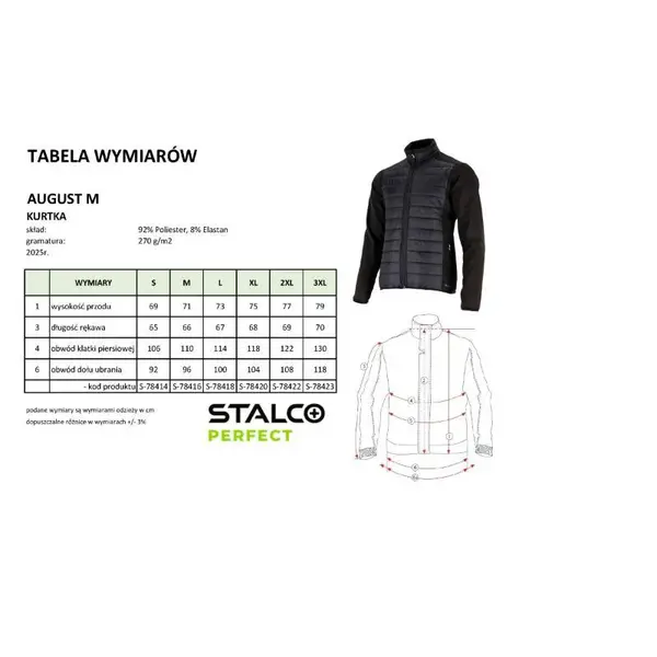 Blůza softshellová, pánská AUGUST M, 2XL, STALCO PERFECT